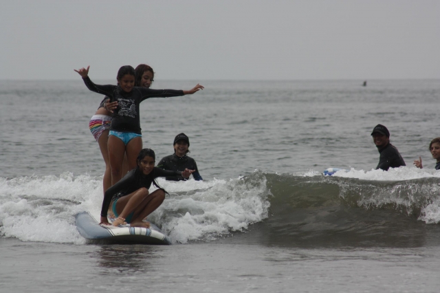 Pura diversion en el agua